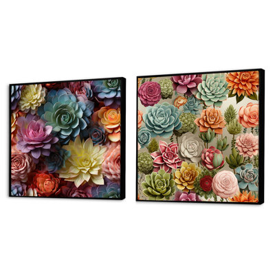 Amelie - Botanical Square Collage Set Of 2