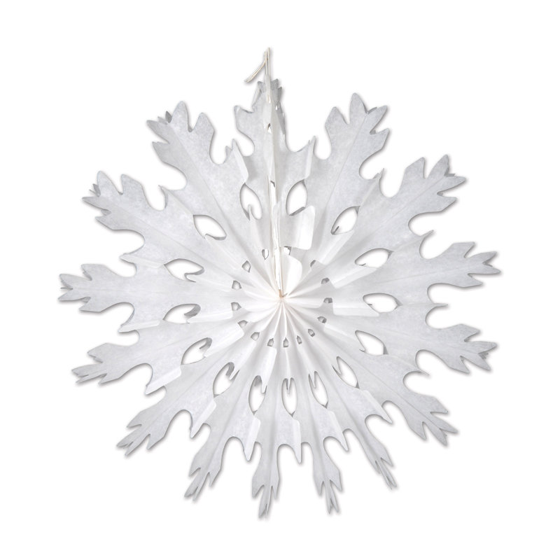 Flocons de neige de Noël en tissu blanc