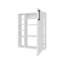 Armoire de salle de bain, 4 tablettes ouvertes, 1 porte