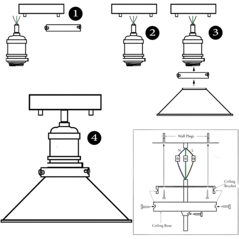 Semi Flush Mount, Copper