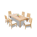 6 - Person Teak Wood Patio Dining Set