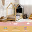 HOMCOM Toddler Bed Single Bed Frame House-Shaped for Boys and Girls Natural