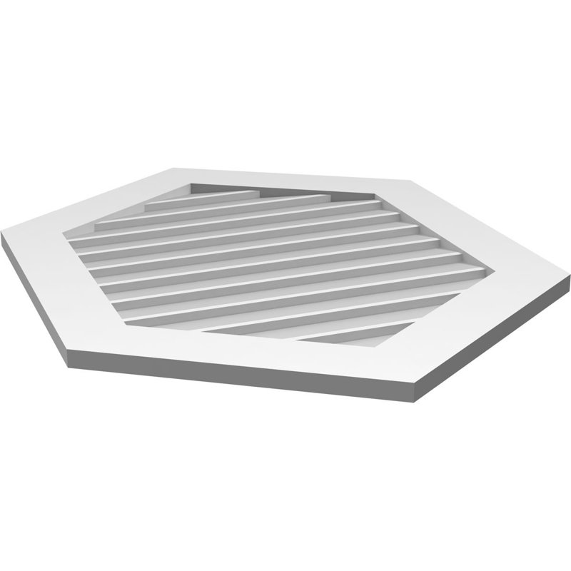Ventilé vertical à pignon vertical en uréthane 8/12, H 38 po x l 28 po x P 1 po