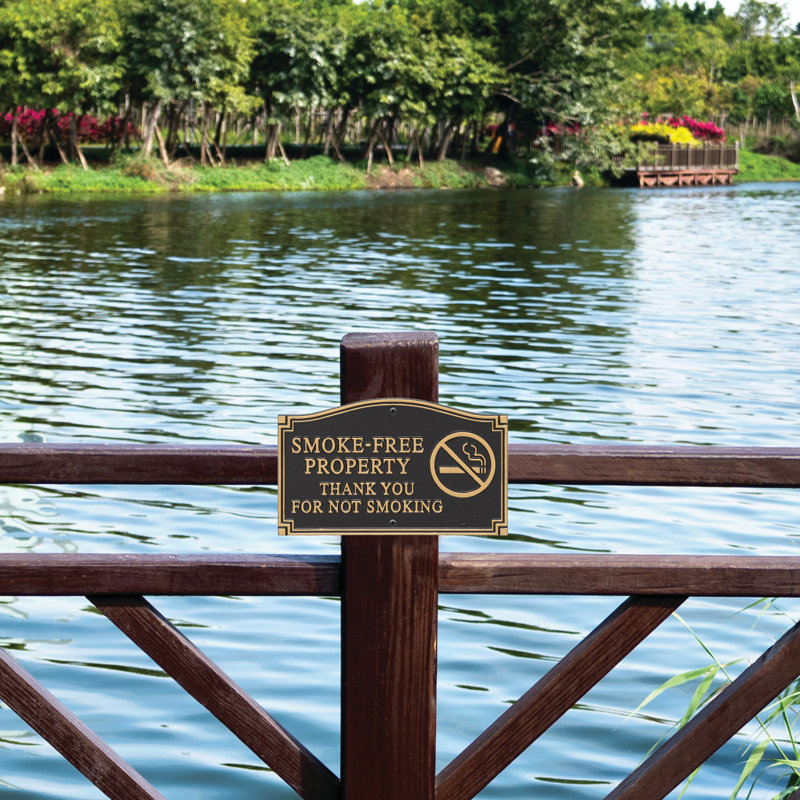 Smoke Free Property Thank You For Not Smoking Garden Sign