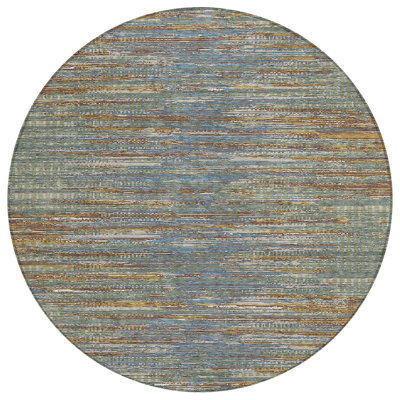 Machine Washable Indoor/Outdoor Chantille ACN2642 Abstract Rug
