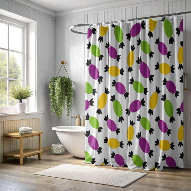 Rideau de douche 1 pièce Boo Bash, H 74 po x l 71 po