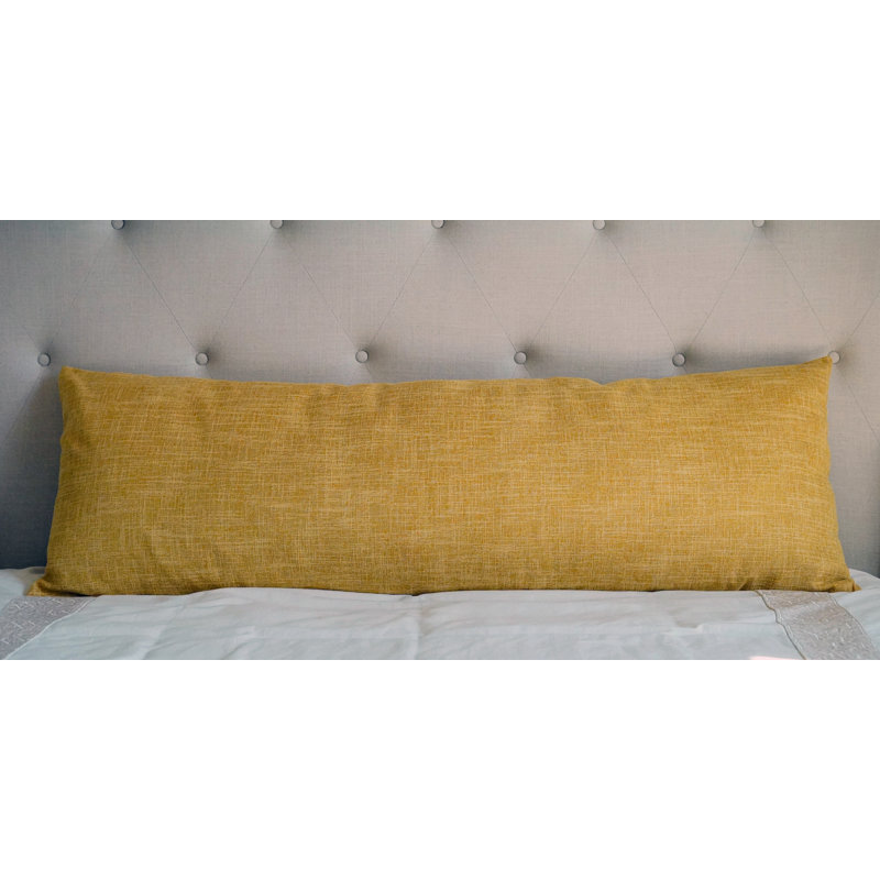 (Cover Only) Pack of 1 Kupang Body Double Sided Pillow Cover, Yellow