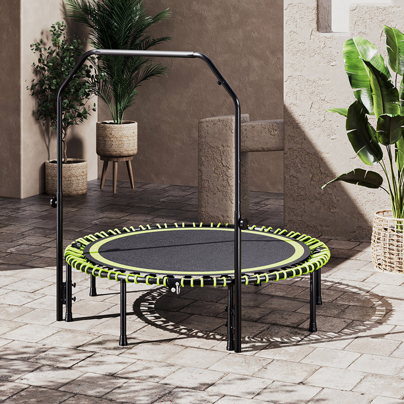 Freeport Park ft Round Backyard Trampoline, Black/Green