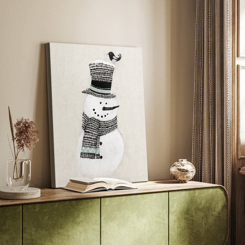 Bonhomme de neige des Fêtes - galerie Cavas sur mesure