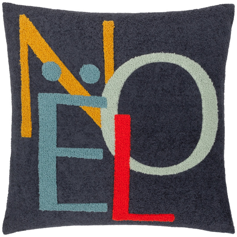 Anajulia Abstract Blue Square Throw Pillow Cover