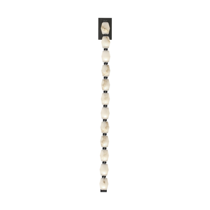 Sean Lavin Collier 40 Sconce in Bronze with Alabaster shade, Bronze, 2700K