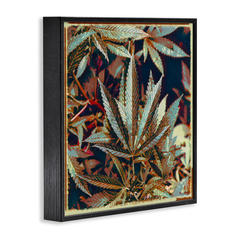 Art de la giclée encadrée par le métal lourd, H 12 po x l 12 po, Giclée encadrée noir minuit