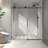 Frameless One Fixed And One Shifted Shower Door,Stainless Steel Large Pulleys With Adjustable Soft Closing Function-112519072