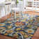 Tapis bleu marine en laine touffeté à la main Ferrera