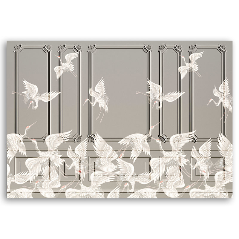 Cranes In Flight - Wrapped Canvas Print, 70cm H x 100cm W