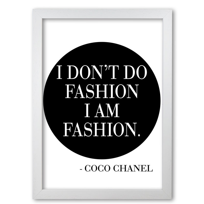 I Am Fashion - Print, White Grain Frame, 60 cm H x 42 cm W x 5 cm D