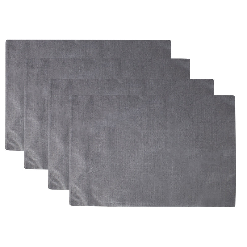 Ensemble de 4 napperons bourgogne, Gris