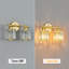 Applique murale verticale moderne à 2 lumières en cristal Kyneisha, à placer au-dessus du miroir de la coiffeuse ou du lavabo. Compatible avec les ampoules à intensité variable (ampoules non comprises).-240086450-240086463