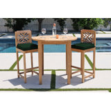Ensemble de 3 tables de bar en teck avec table ronde de 40 po Monterey