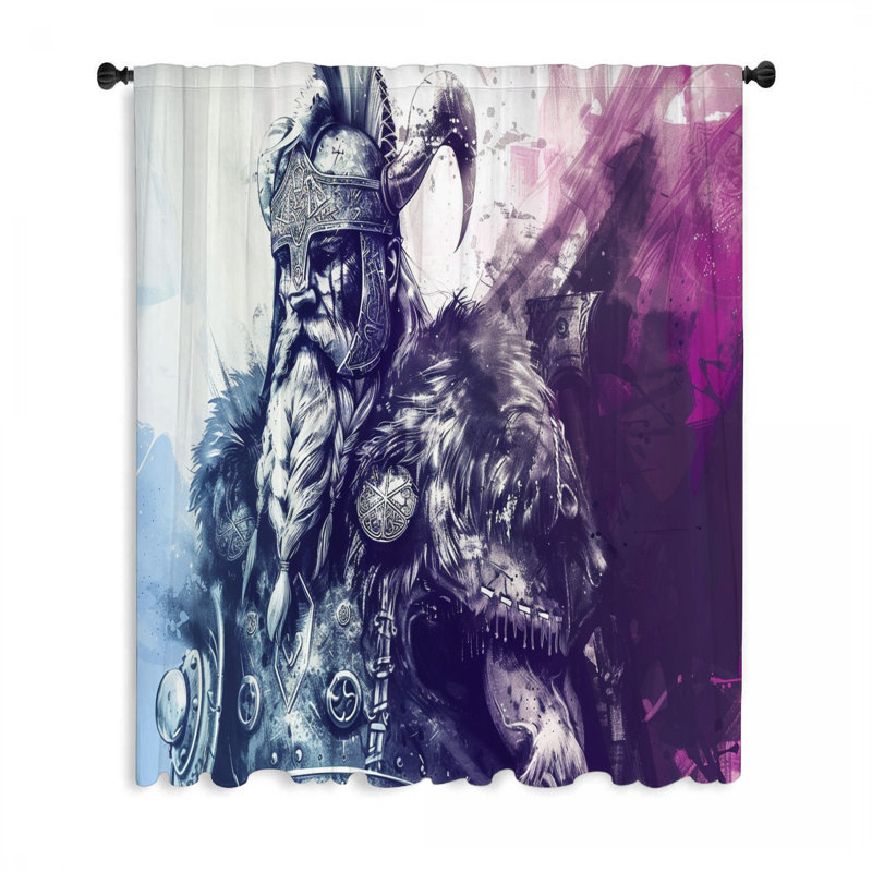 Rideaux de fenêtre Viking Warrior, L 50 po x L 84 po