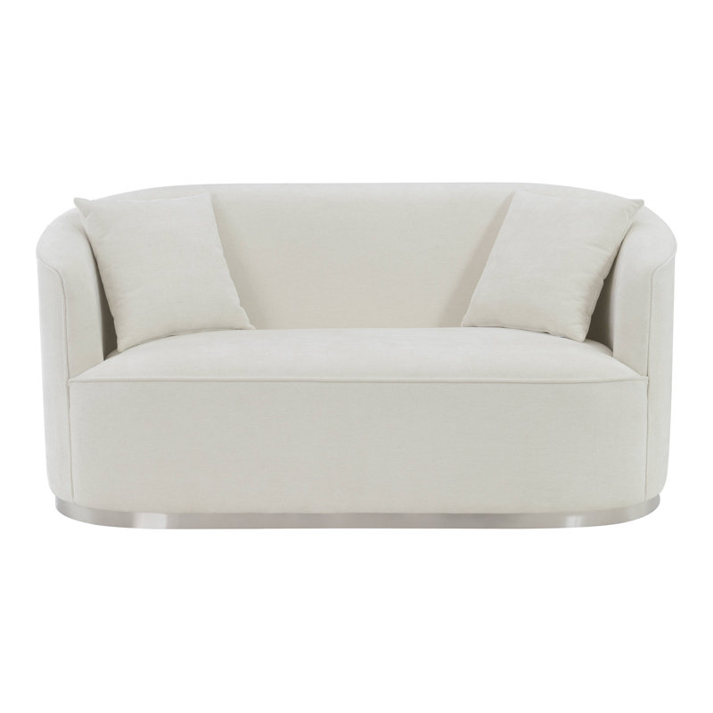 Causeuse recouverte de tissu en chenille Odette