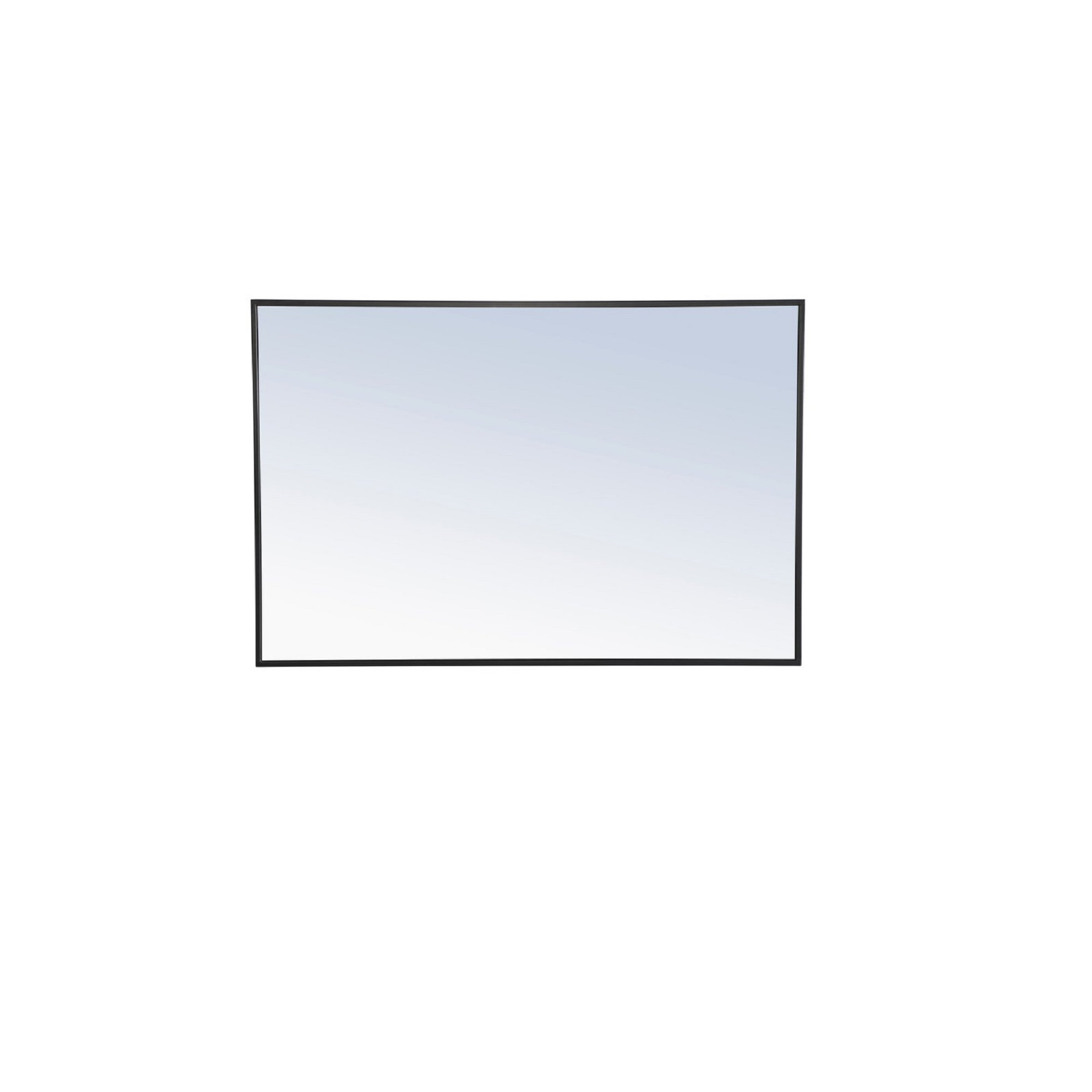 Sabine Metal Rectangle Wall Mirror, 42" x 28", Black