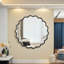 Miroir ondulé en bois massif exquis pour diverses pièces, rehaussant le décor-506056769-506056770