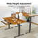 Wasat Height Adjustable Computer Standing Desk with Keyboard Tray For Home Office