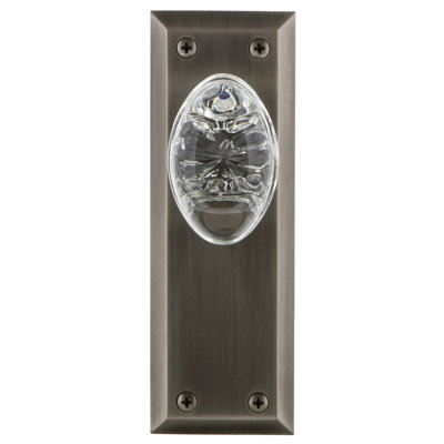 Grandeur Fifth Avenue Plate Double Dummy with Provence Crystal Door Knob