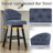 Aadhvika Upholstered BarStools with Solid Wood Frame-104100026-104100028