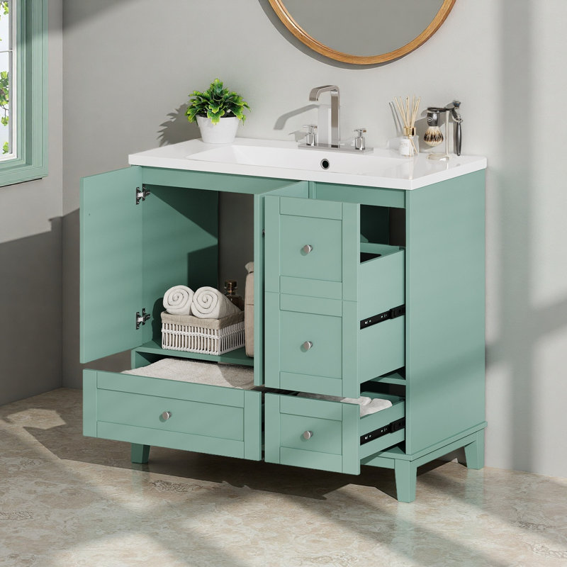 Meuble-lavabo 36 po - Vert