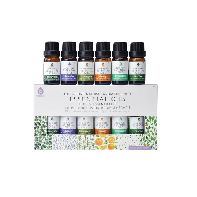  Pursonic Essential Oils Blends Set of 6 (10ML) — 100% Pure  Essential Oils Set — Relaxing Aromatherapy oils Set — Sleep Essential Oils  for Diffuser — Essential Oils Gift Set : Health & Household
