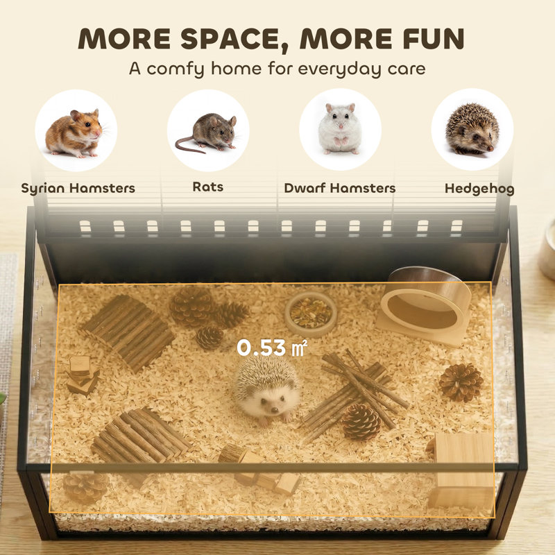 Cage de hamster de 41,3 po de large, avec armature en acier pour hamster