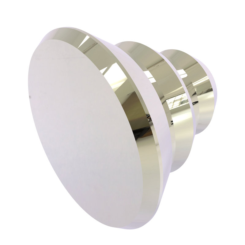 Universal Circle Conical Knob, Polished Nickel