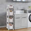  43.3'' H x 10'' W 4 Tier Storage Rack with Wheels