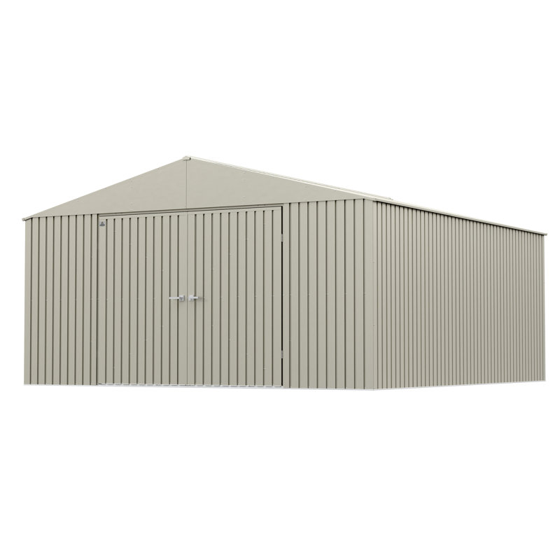 Elite 14 ft. x 16 ft. Cool Grey Steel Storage Shed