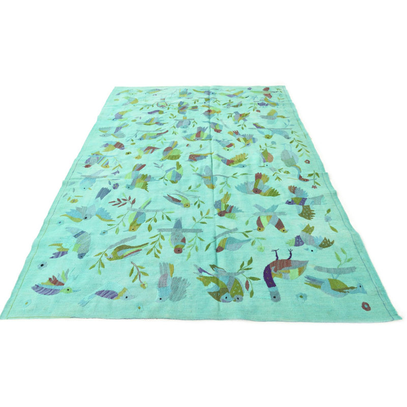 Tapis turquoise 6x9 Perry
