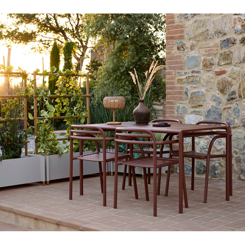 Copenhagen Outdoor Dining Table, Desert Red