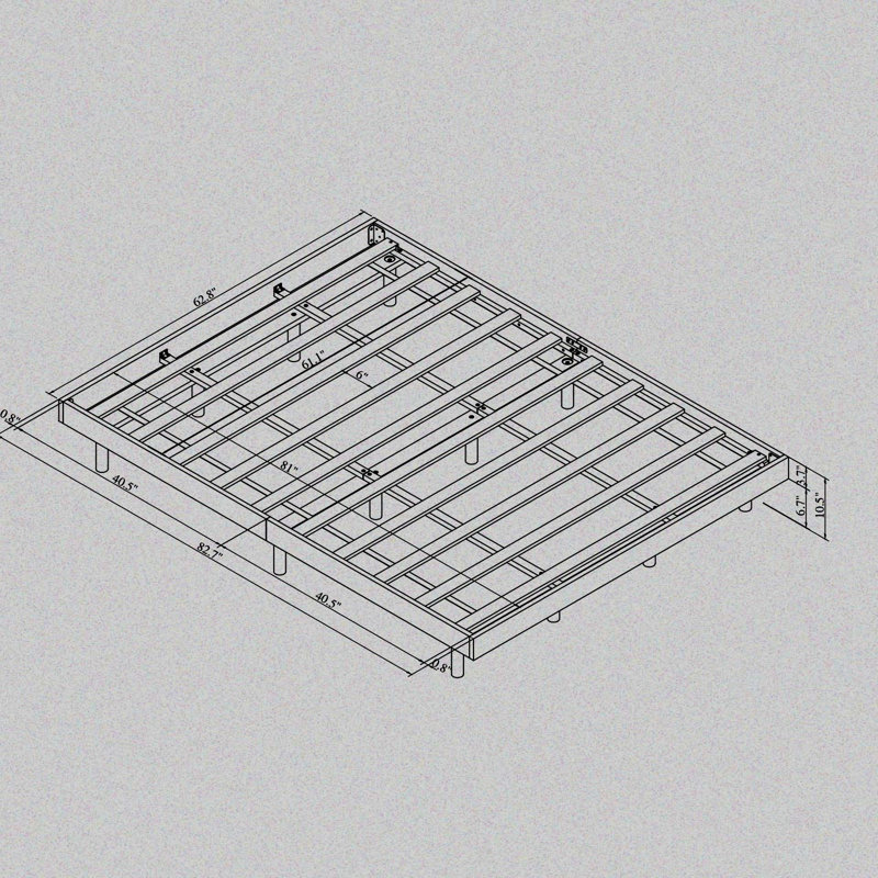 Gaiana Platform Bed, Gray