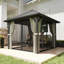 Outsunny 3 x 3(m) Hardtop Gazebo with Galvanised Steel Roof Black