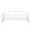 Lit de jour simple en bois avec lit gigogne simple, blanc