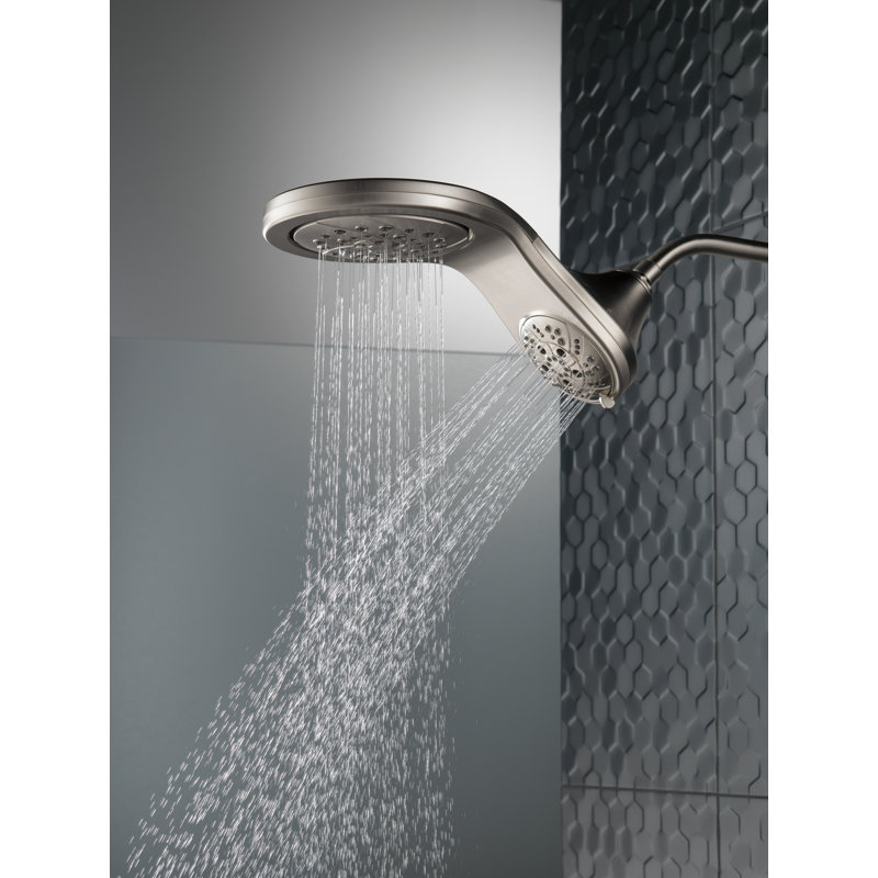 Multi Function Dual Shower Head with TouchClean, Stainless Steel