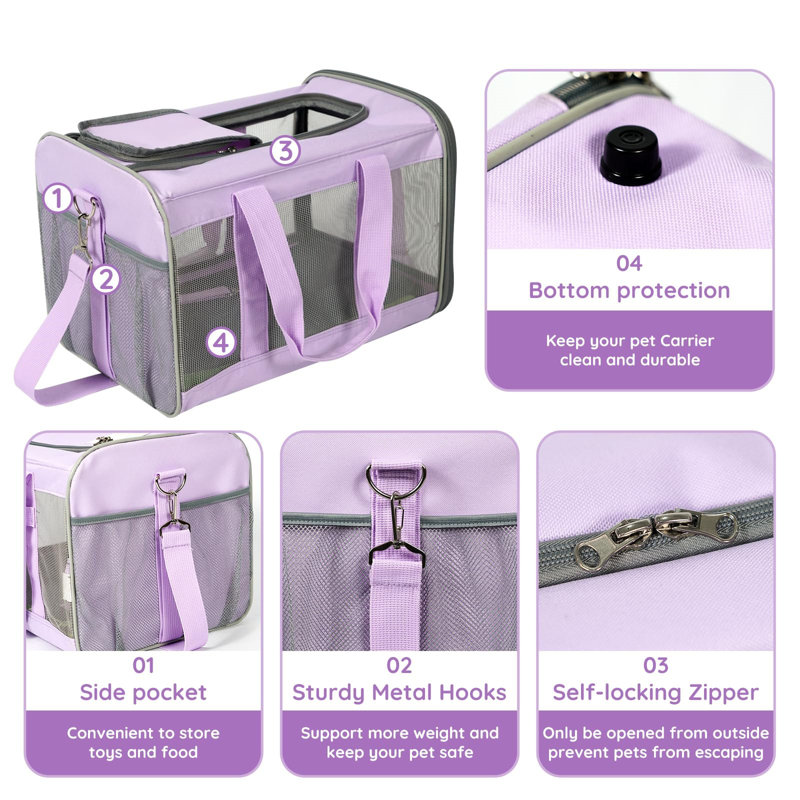 Pet Carrier, Taro Purple