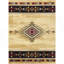Crème 10 po X 10 pi 3 po Tapis Southwest-1467364955