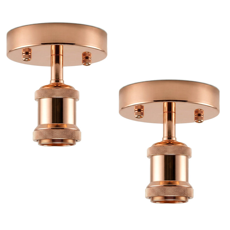 Semi Flush Mount, Rose Gold
