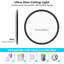 Luminaire plat rond à DEL 13 pouces, 28 W 3200Lm 3000K, 4500K, 6000K CCT sélectionnable, plafonnier noir, plafonnier mince pour la chambre à coucher, la cuisine, le bureau, le placard, la salle de lavage