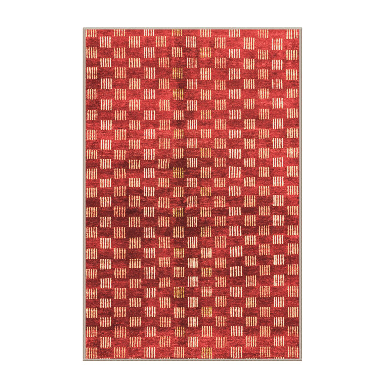 Checkered Indoor Rug, Rectangle 2' x 3'