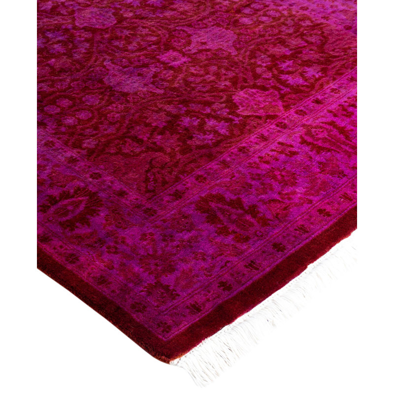 Overdyed One-of-a-Kind 3' 0" X 7' 4" Hand Knotted Area Rug