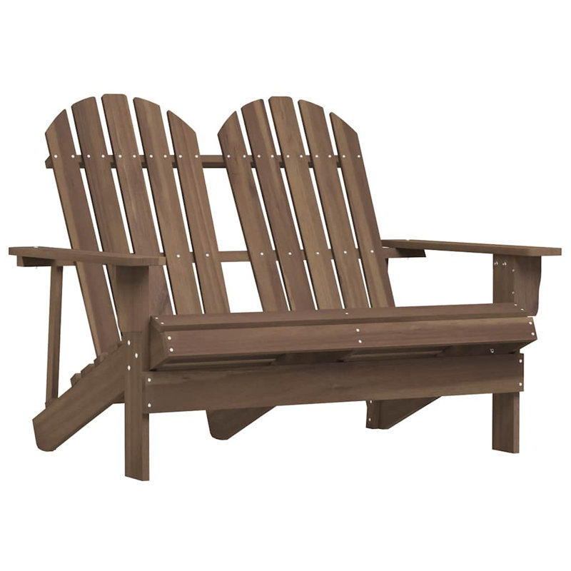 Ahaan Fir Outdoor Adirondack Chair, Dark Brown
