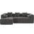 101.2" Modular For Home, Grey. Deep Seating With Foam Construction. Stylish Curved . 3 Square Pillows & 2 Bolster Included. Back. American Design Touch. 250lbs Seat Capacity. 17.3" Height. Chenille-786780722